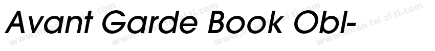 Avant Garde Book Obl字体转换
